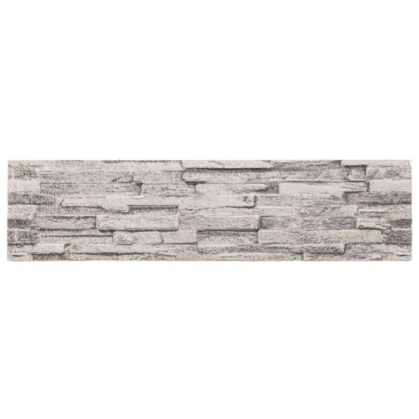 vidaXL Pannelli da parete 10 pcs Grigio chiaro 100 x 25 cm Schiuma EPS