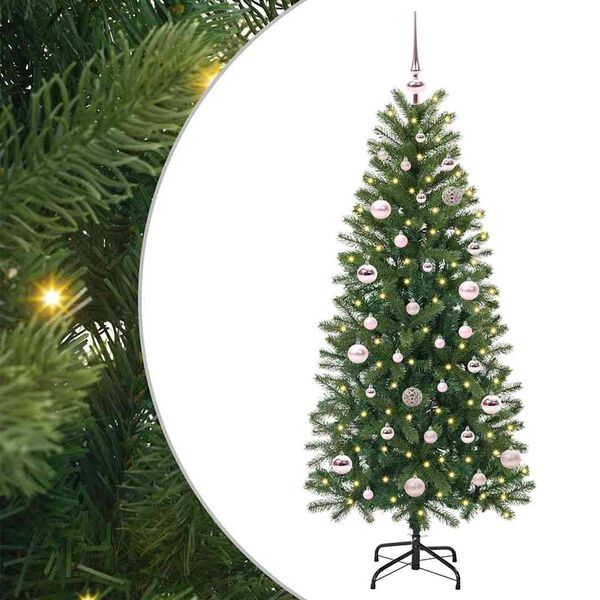 vidaXL Albero di Natale artificiale con 150 LED Verde 150 cm PE e PVC
