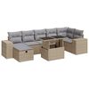 vidaXL Set Divano da Giardino 5 pz con Cuscini Beige in Polyrattan
