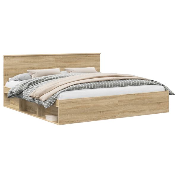 vidaXL Struttura del letto Sonoma 200 x 200 cm Pino massello