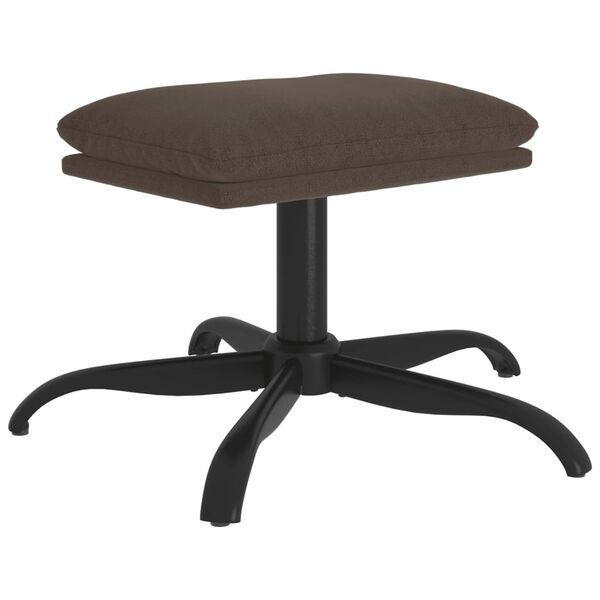 vidaXL Poggiapiedi Grigio Scuro 60x60x36 cm in Microfibra