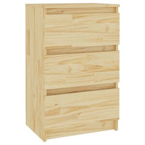 vidaXL Comodino 40x29,5x64 cm in Legno Massello di Pino