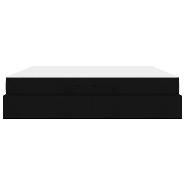 vidaXL Struttura letto con materasso con materasso 2 pcs Nero Tessuto