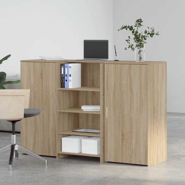 vidaXL Banco Reception Rovere Sonoma 155x50x103,5 cm Legno Multistrato