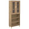 vidaXL Credenza Rovere artigianale 69,5 x 34 x 180 cm