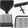 vidaXL Set da Pranzo per Giardino 3 pcs Nero