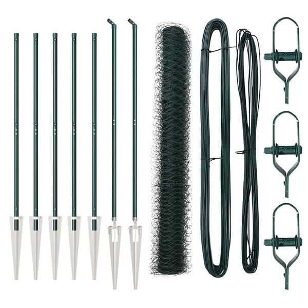 vidaXL Palo della recinzione Verde 10 x 1,2 m (rete da 50 mm)