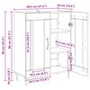 vidaXL Credenza Rovere artigianale 69,5 x 34 x 90 cm Legno multistrato