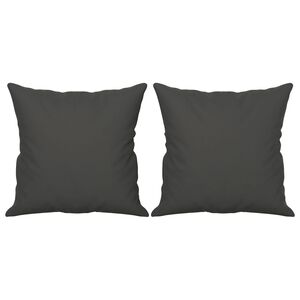 vidaXL Cuscini Decorativi 2 pz Grigio Scuro 40x40cm Tessuto Microfibra