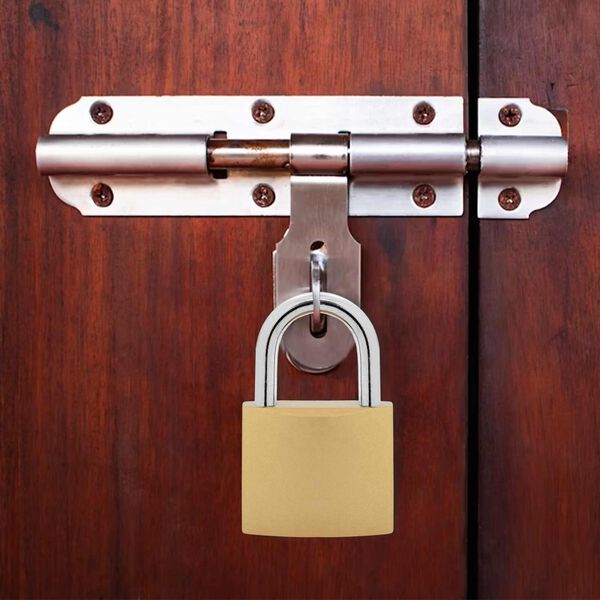 vidaXL U Lock con Chiavi 6 pcs Ottone Ferro