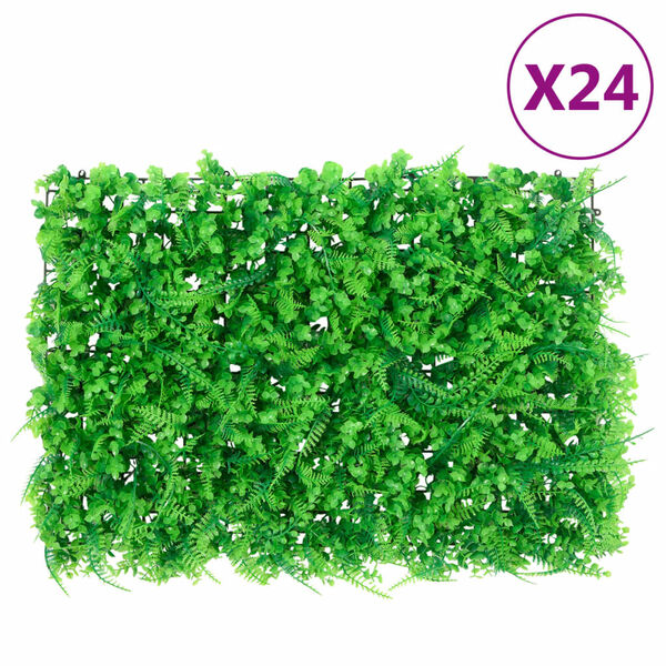 &nbsp;vidaXL Recinzione Foglie Felce Artificiali&nbsp;24 pz Verde 40x60 cm