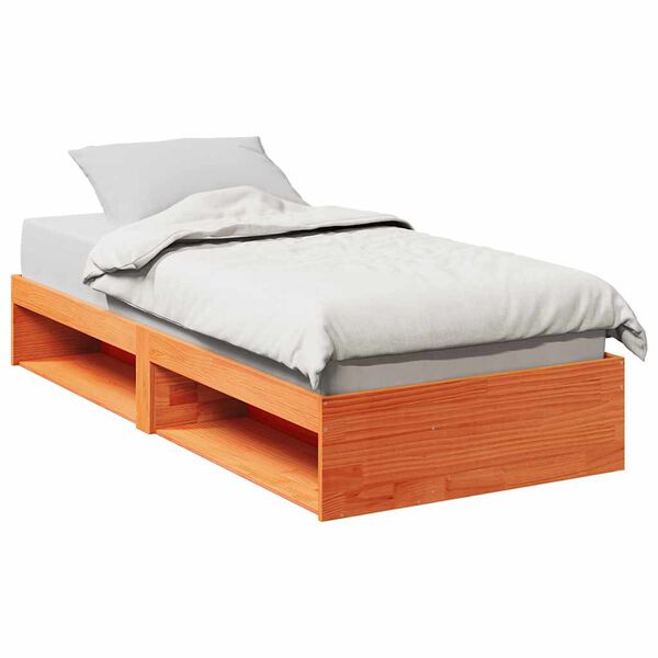vidaXL Dormeuse senza Materasso Marrone Cera 90x190 cm Legno di Pino