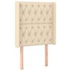 vidaXL Testiera ad Orecchio Crema 83x16x118/128 cm in Tessuto