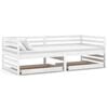 vidaXL Divano Letto con Cassetti 90x200 cm Bianco in Massello di Pino