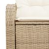 vidaXL Divano da giardino Beige 124 x 62 x 69cm polyrattan