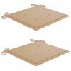 vidaXL Sedie da Giardino 2 pz con Cuscini Beige Massello di Teak