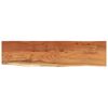 vidaXL Mensola a Muro 80x20x2,5cm Rettangolare Legno Acacia Bordi Vivi