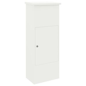 vidaXL Cassetta per pacchi Bianco 44.5 x 29 x 110.5 cm Acciaio