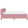 vidaXL Letto a molle con materasso Rosa 140 x 190 cm Velluto