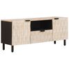 vidaXL Mobile TV con cassetto Finitura Bianco Lavato 105 x 33 x 46 cm