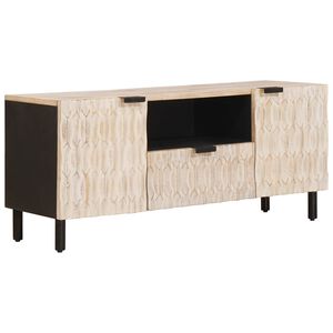vidaXL Mobile TV con cassetto Finitura Bianco Lavato 105 x 33 x 46 cm