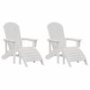 vidaXL Sedia da Giardino 2 pcs Bianco 83 x 74 x 92 cm Polietilene