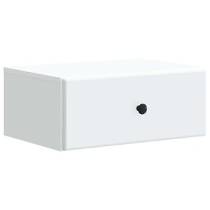 vidaXL Mobiletto da notte a muro con cassetto Bianco 49 x 34,5 x 20 cm