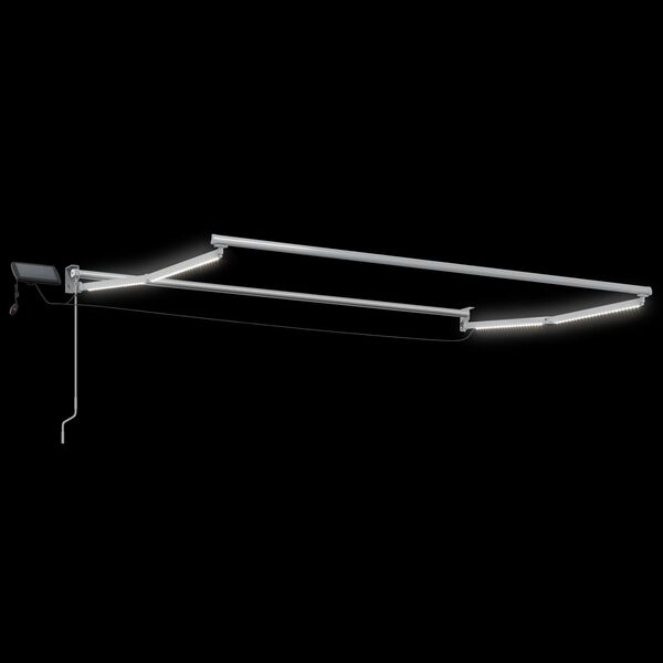 vidaXL Tenda retrattile manuale con LED Antracite 2,5 x 2 m