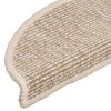vidaXL Tappetini per scale 15 pz 56x17x3 cm Beige chiaro Semicircolari