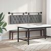 vidaXL Testata appesa Grigio scuro 190 x 55 x 7 cm Velluto
