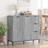 vidaXL Credenza Grigio Sonoma 89,5 x 33 x 82 cm Legno multistrato
