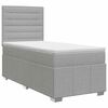 vidaXL Letto box spring con materasso Grigio Chiaro 80 x 200 cm