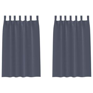 vidaXL Tende Blackout con Anelli 2 pz Antracite 175 x 140 cm