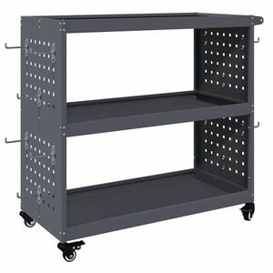 vidaXL Carrello per Attrezzi con lo scaffale Antracite 75 x 35 x 73 cm