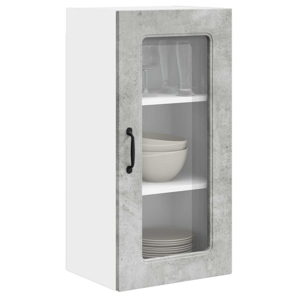vidaXL Mobile da cucina Kalmar Grigio cemento 40 x 31 x 80 cm