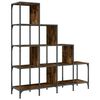 vidaXL Libreria Rovere Fumo 122x30x132 cm Legno Multistrato e Metallo