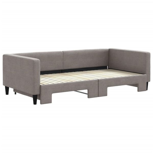 vidaXL Divano Letto con Letto Estraibile Tortora 100x200 cm in Tessuto