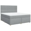 vidaXL Giroletto a Molle con Materasso Grigio Chiaro180x200 cm Tessuto