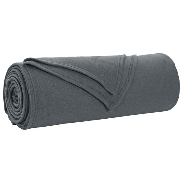 vidaXL Coperta Grigio scuro 280 x 210 cm Panno