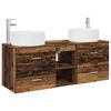 vidaXL Set di mobili per il bagno 3 pz Legno antico