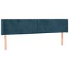 vidaXL Testiera ad Orecchio Blu Scuro 203x16x78/88 cm in Velluto