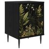 vidaXL Armadio da Notte RHENEN Rovere Nero 36 x 33 x 51 cm