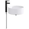 vidaXL Lavabo con rubinetto e scarico Nero Opaco 40,5 x 40,5 x 15,5 cm
