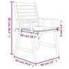 vidaXL Sedie Pranzo per Esterni con Cuscini 4 pz Legno Massello Acacia
