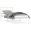 vidaXL Giroletto con Testiera Metallo Bianco 90x190 cm