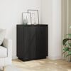 vidaXL Credenza Nera 60x34x75 cm in Legno Massello di Pino