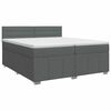 vidaXL Letto box spring con materasso Grigio Scuro 200 x 200 cm