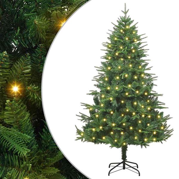 vidaXL Albero di Natale artificiale con luci integrate Verde 180 cm