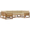 vidaXL Set di divani da esterno con cuscino 6 pcs Naturale e Beige