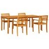 vidaXL Set da Pranzo per Giardino 7 pcs Marrone